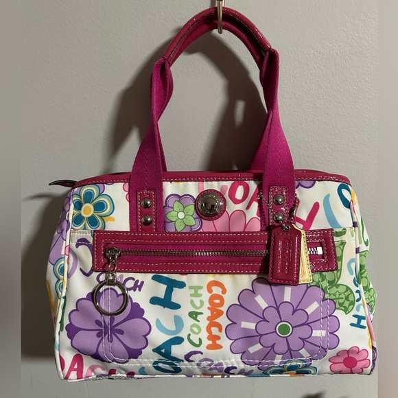 Coach Handbags - Coach from 2010 Poppy Flower Retro Style
Floral Bag EUC